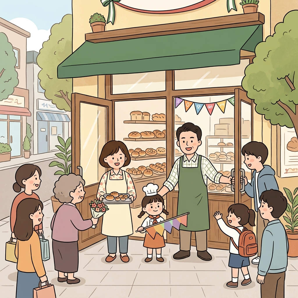 The establishment of the family bakery brought new life to the hometown.