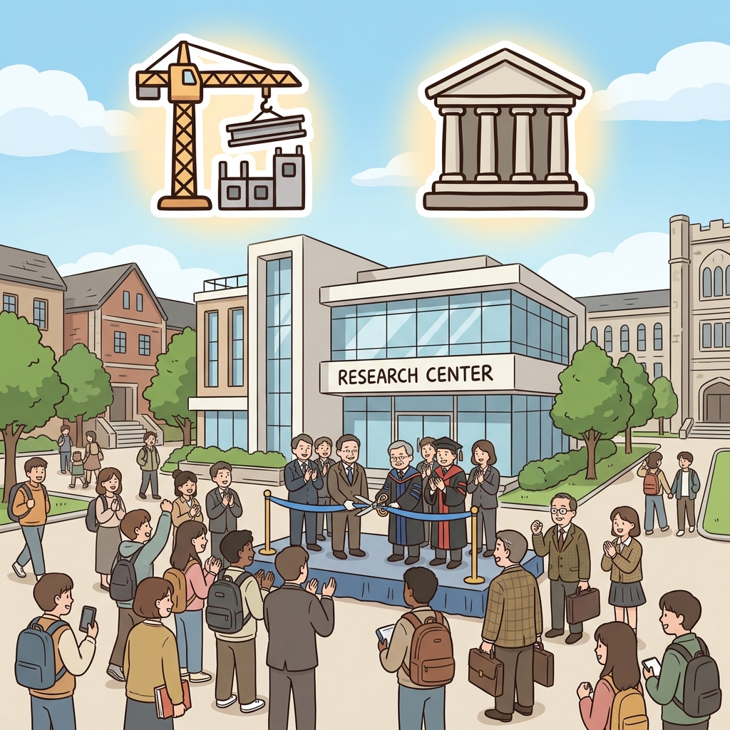 The establishment of the new research center attracted talented scientists. (Build + Foundation = Establish.)