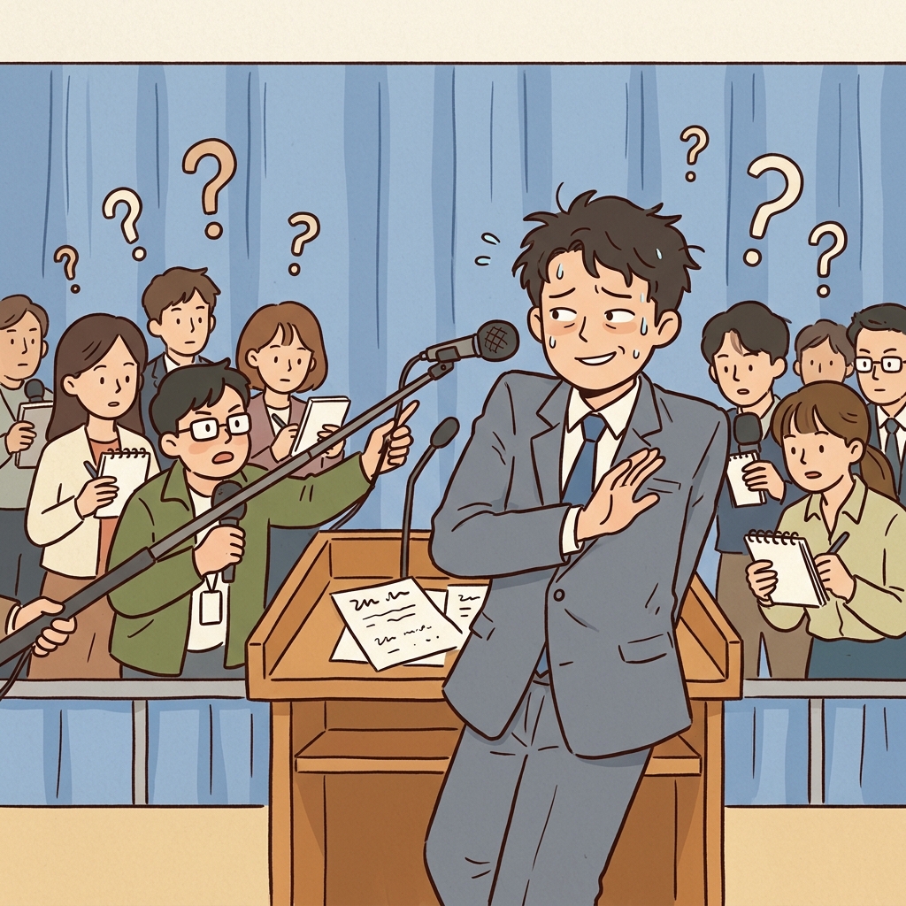The politician gave evasive answers, dodging every direct question from reporters.