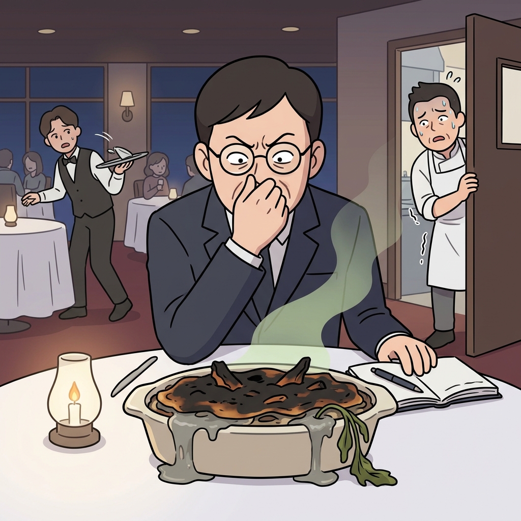 The critic declared the soggy, burnt casserole absolutely execrable.