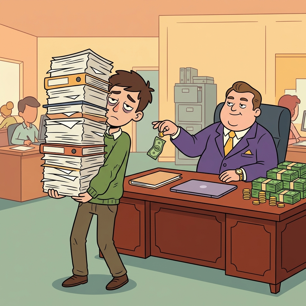 The company's exploitation of the inexperienced worker was unfair.