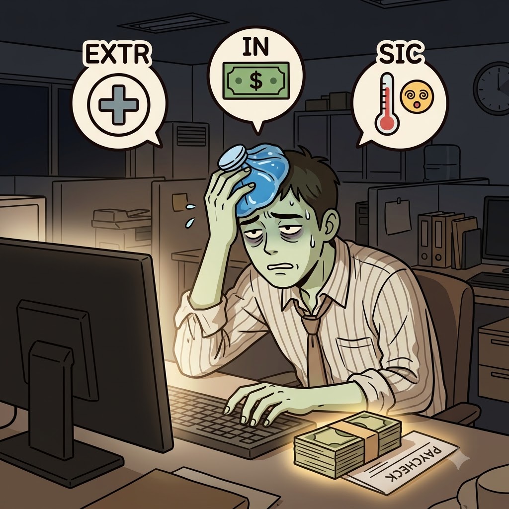 EXTR(extra) + IN(income) + SIC(sick) — working for EXTRa INcome until you become SICk is a clear example of extrinsic motivation.