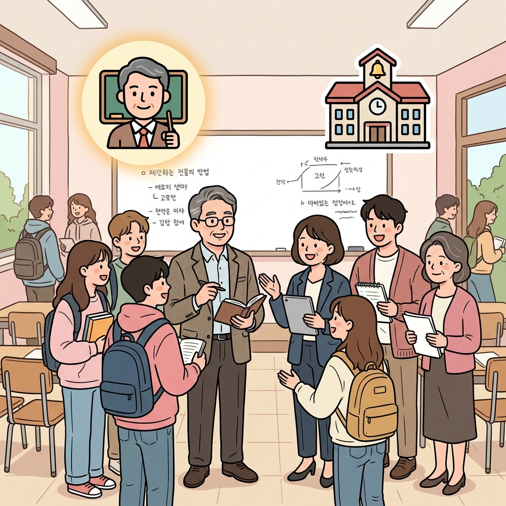 The faculty supported students throughout the semester. (👨🏫 Professors + 🏫 University → Faculty)