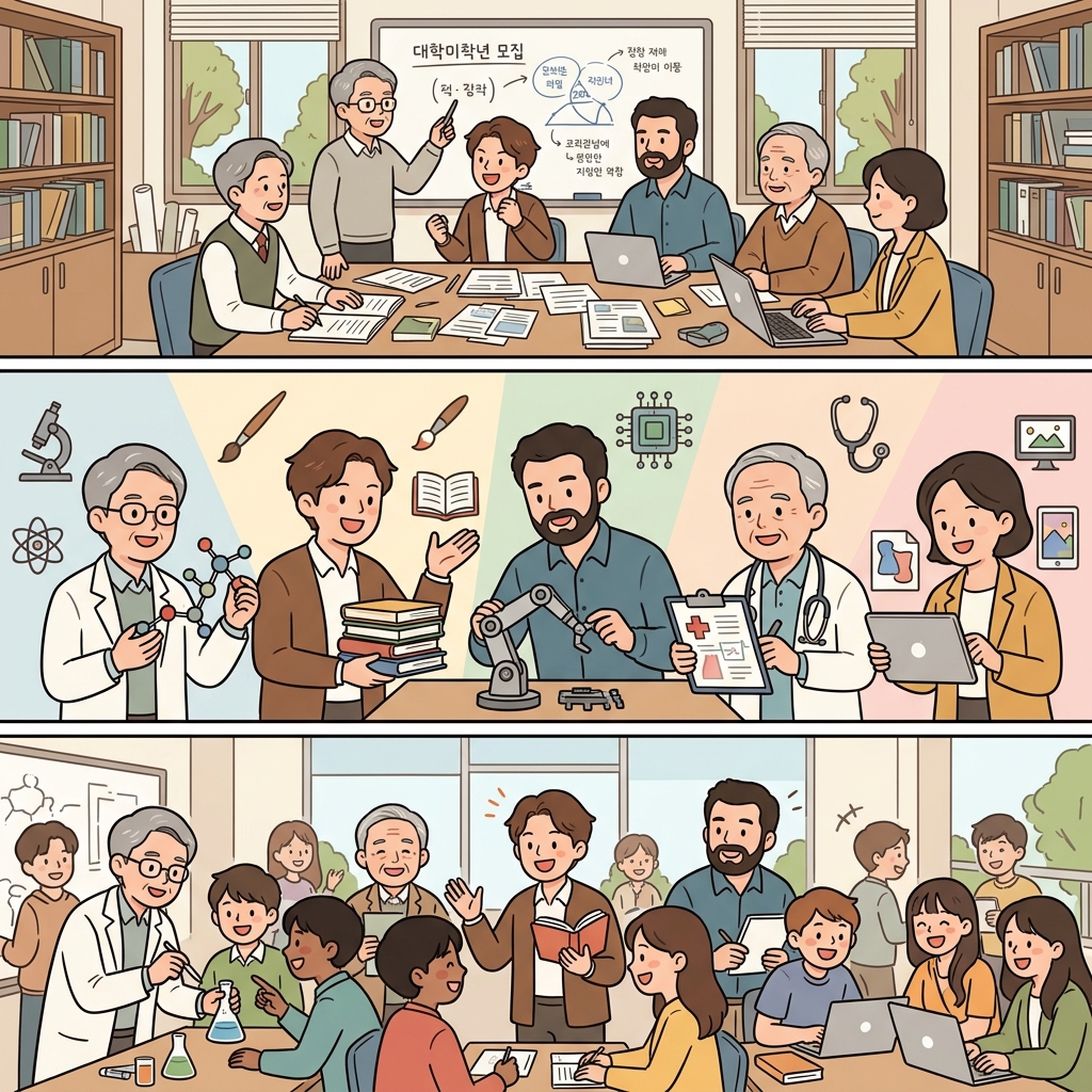 The faculty combined their specialties to improve education.