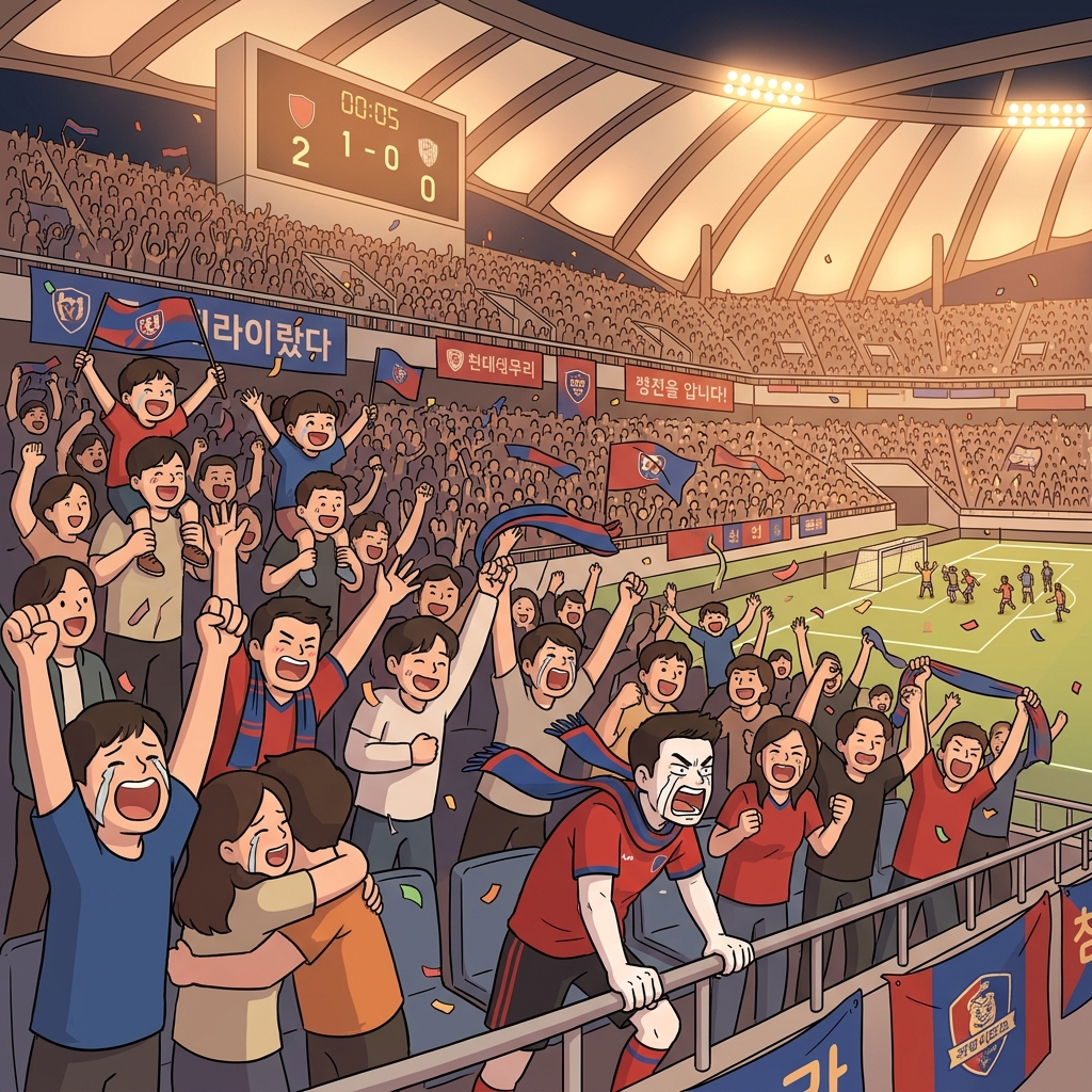 The crowd's fervor shook the stadium as their team scored the winning goal.