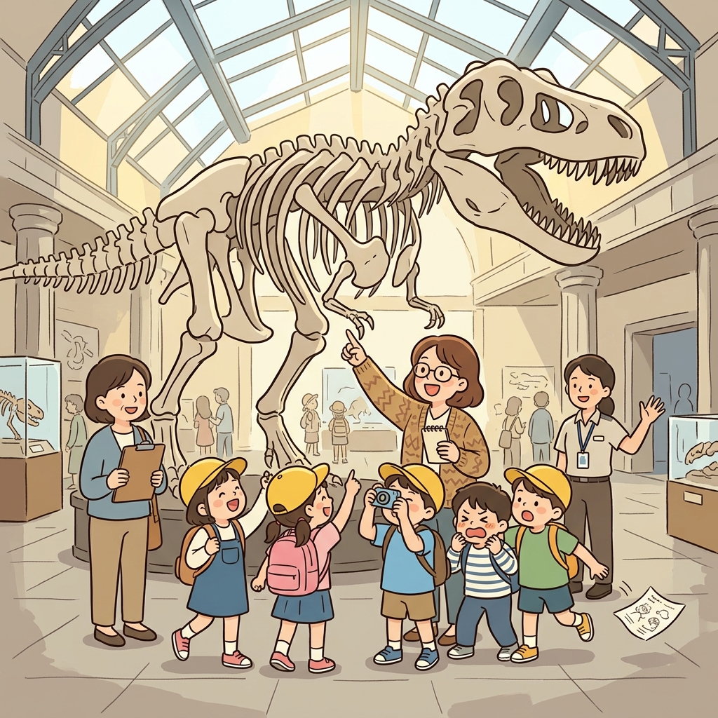 오늘 우리 반은 자연사 박물관으로 현장학습을 갔다.
