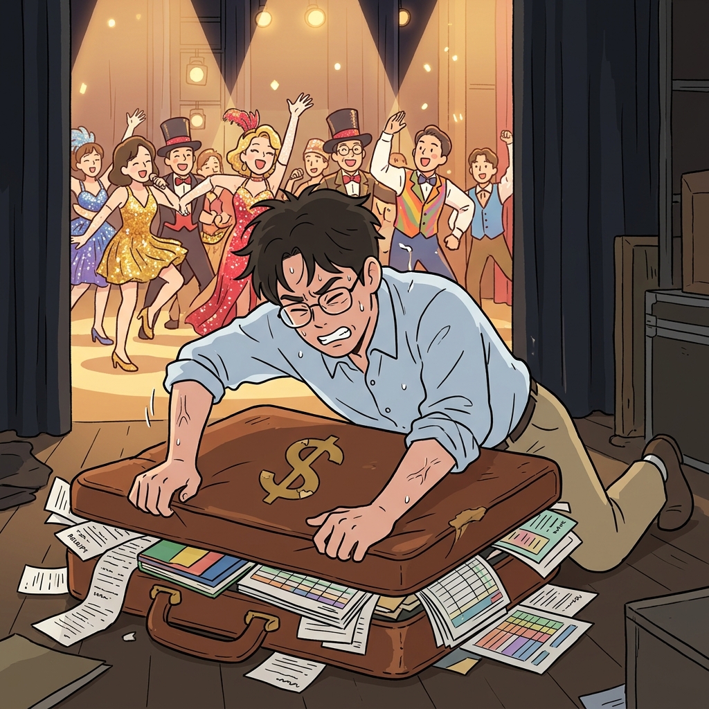 It took immense physical effort to balance the fiscal records for the extravagant musical.