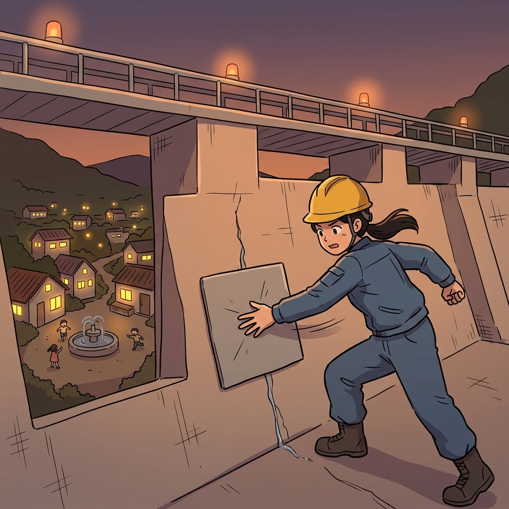 The engineer rushed to forestall the dam's collapse by sealing the crack early.