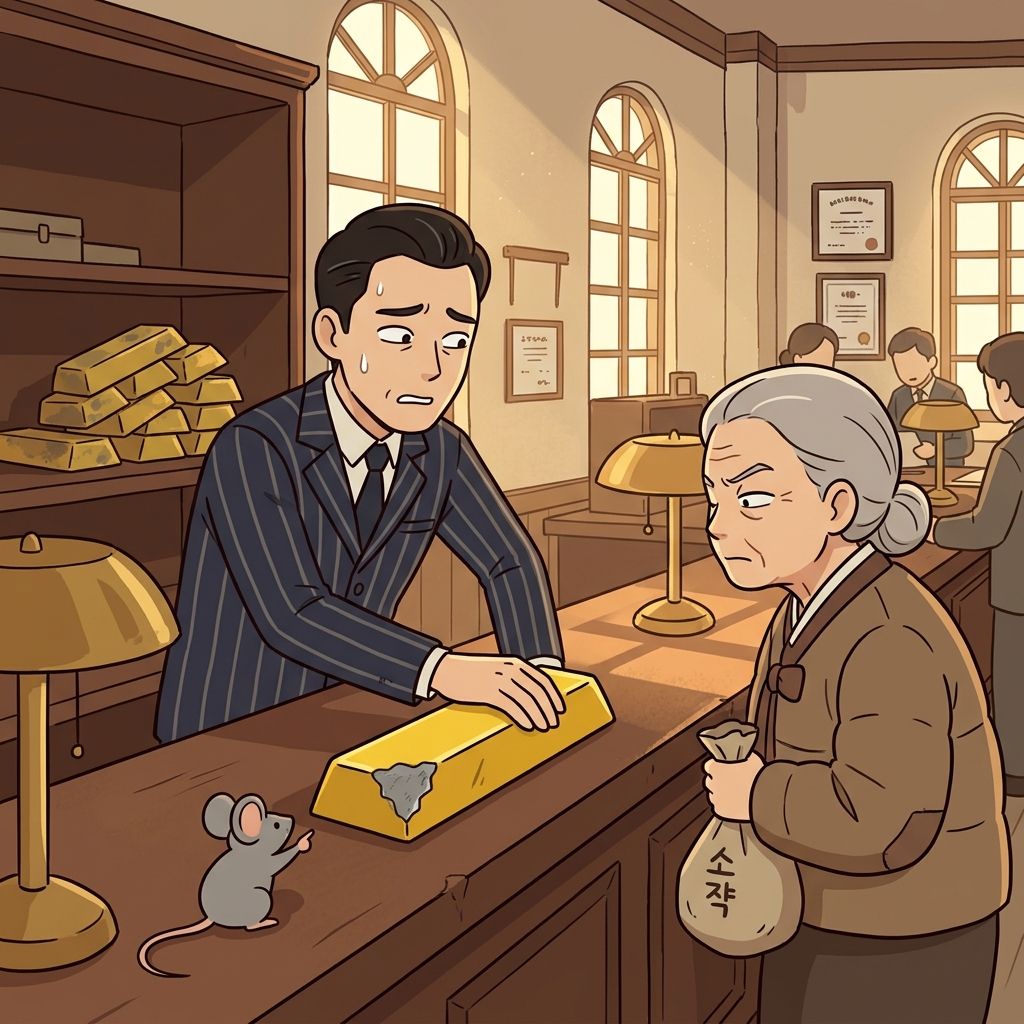 The banker committed fraud by selling fake gold bars to trusting customers.