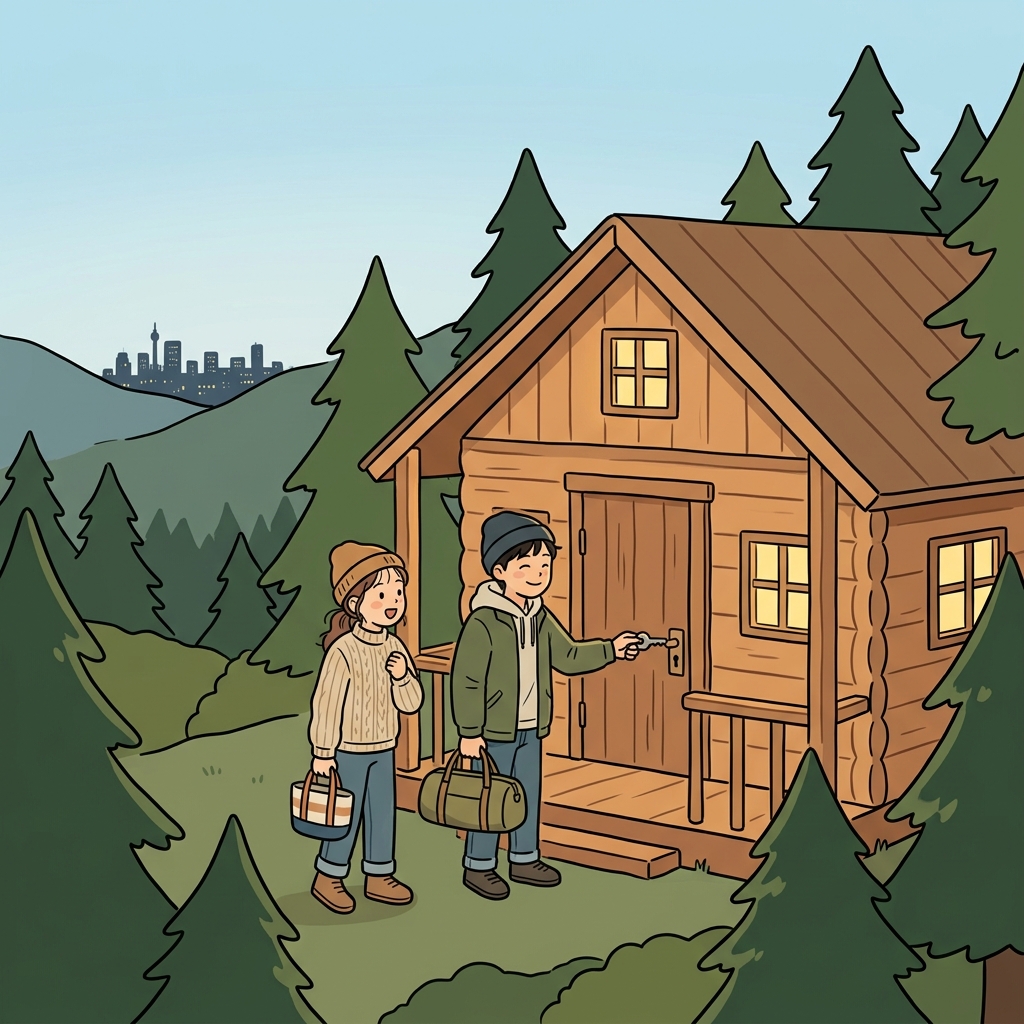 The couple planned a weekend getaway in the mountains.