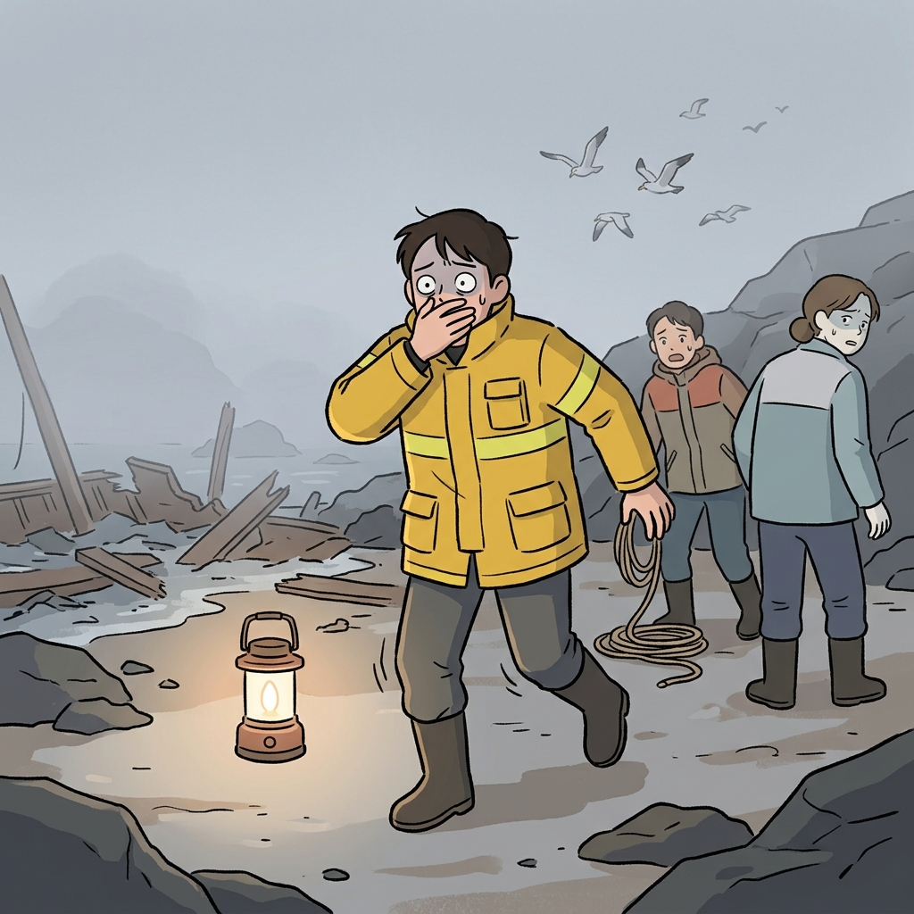 The ghastly scene at the shipwreck left rescuers frozen in shock.