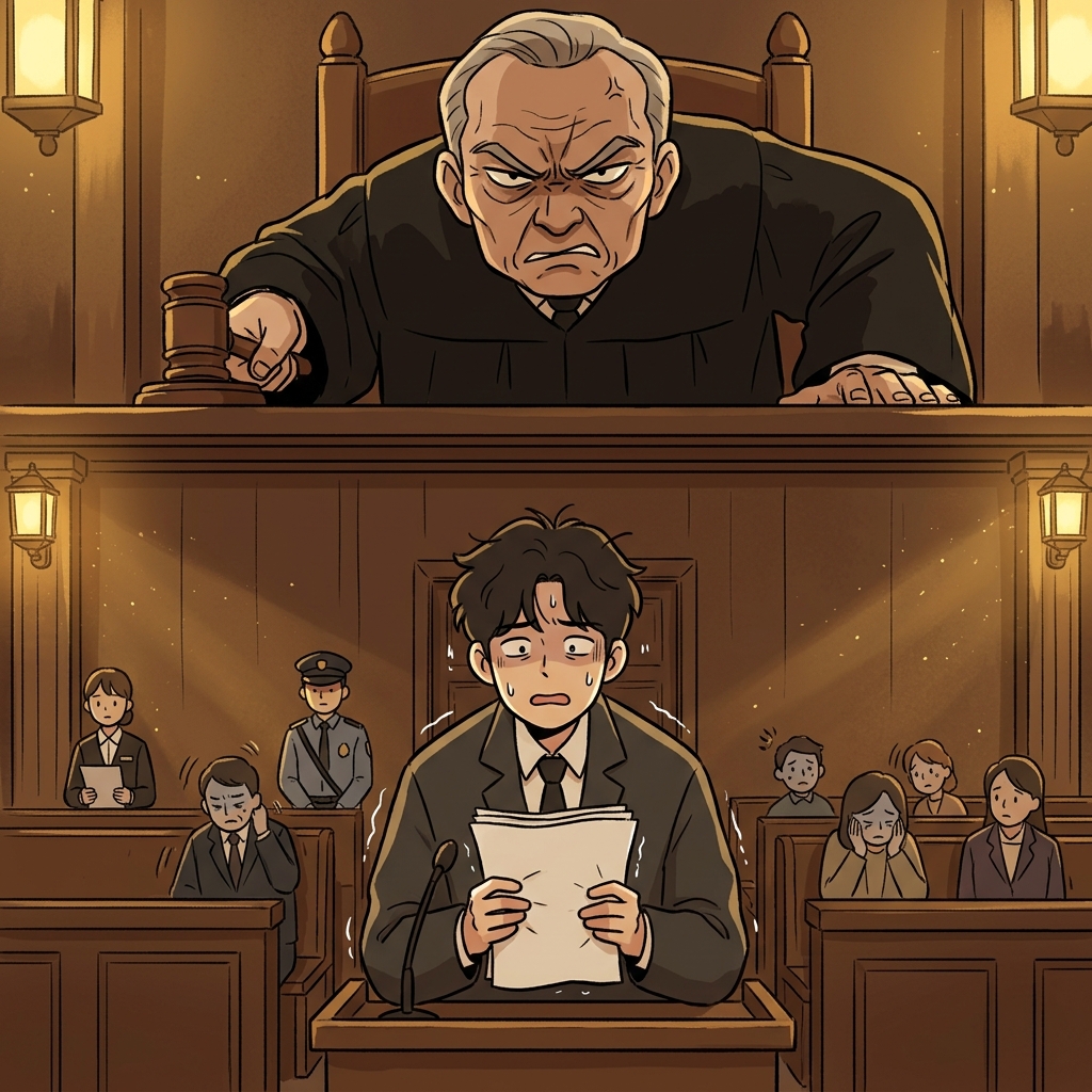 The old judge would glower at anyone who dared interrupt his courtroom.