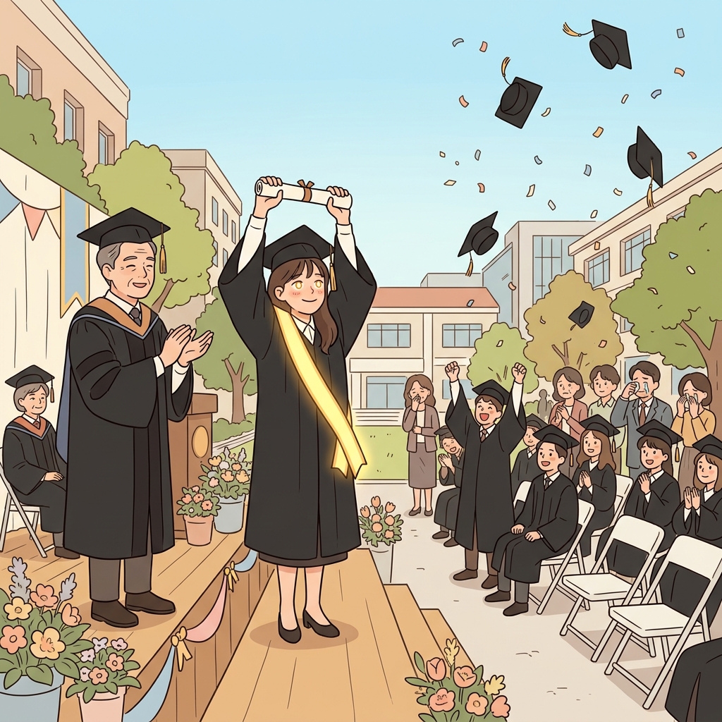 graduate with honors concept