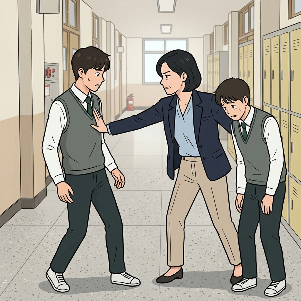 선생님은 "Harry, stop!"이라고 단호하게 말했고, 해리의 반복적인 괴롭힘은 결국 괴롭힘(harassment)으로 이어졌다.