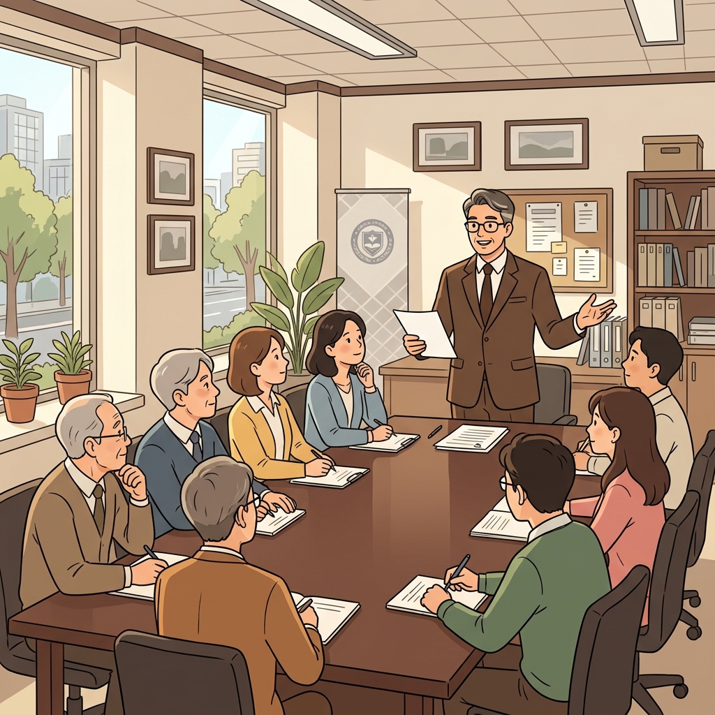 교장(headmaster)은 학교의 새로운 규칙에 대해 최종 결정을 내렸다.