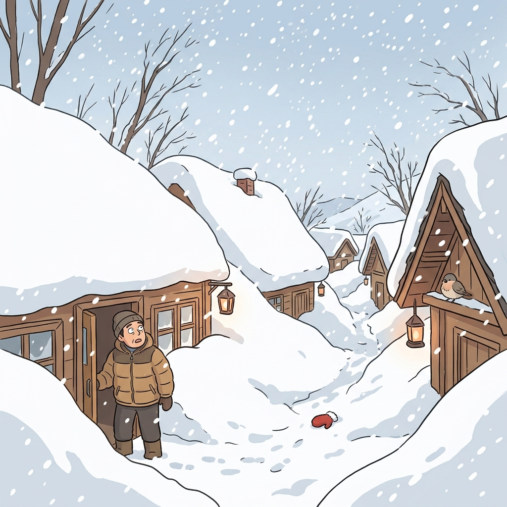 heavy snowstorm concept