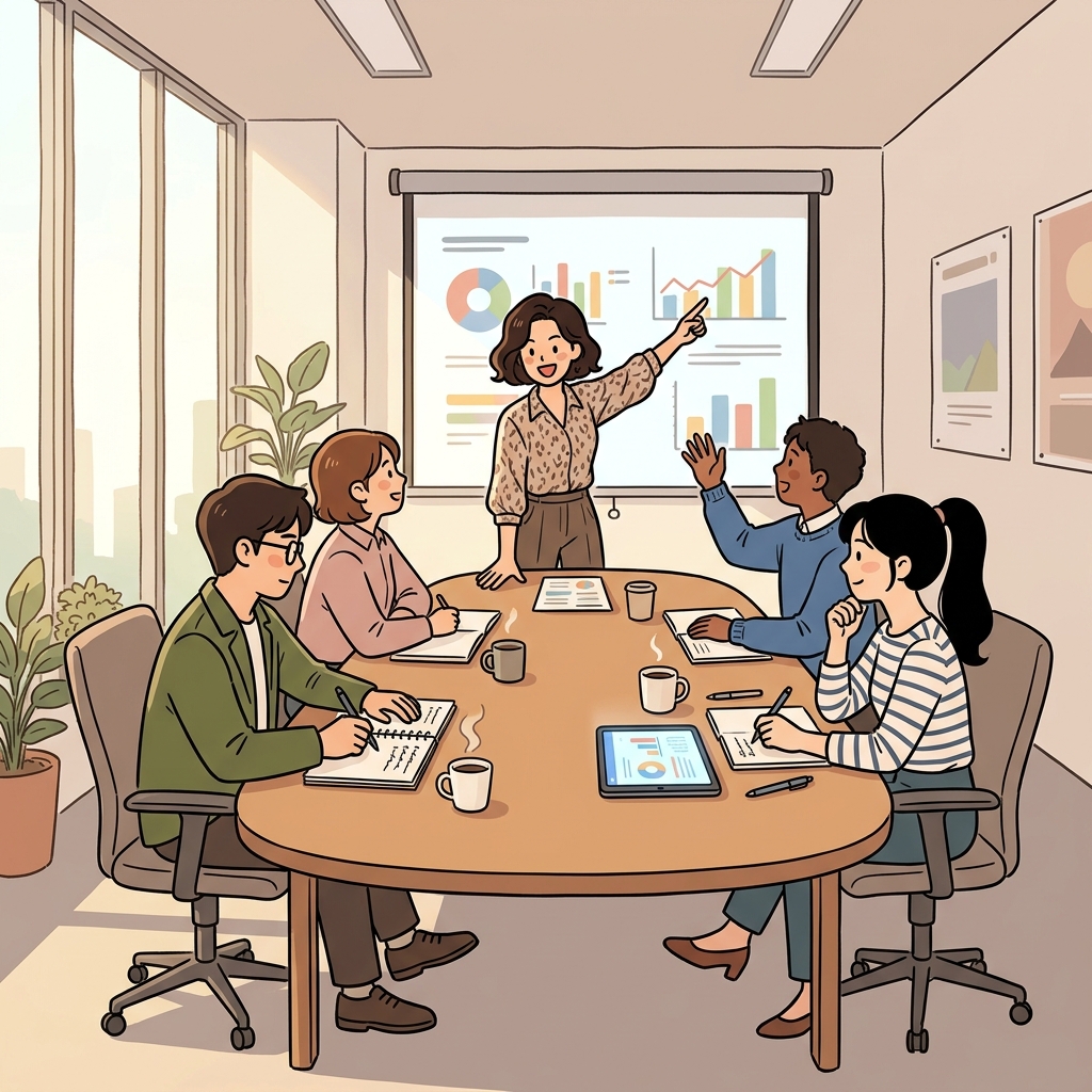 hold a meeting concept