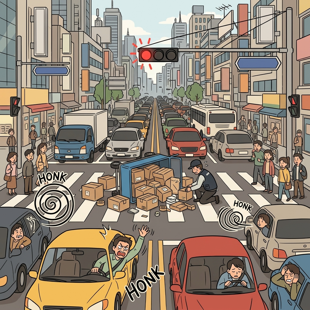hold up traffic concept