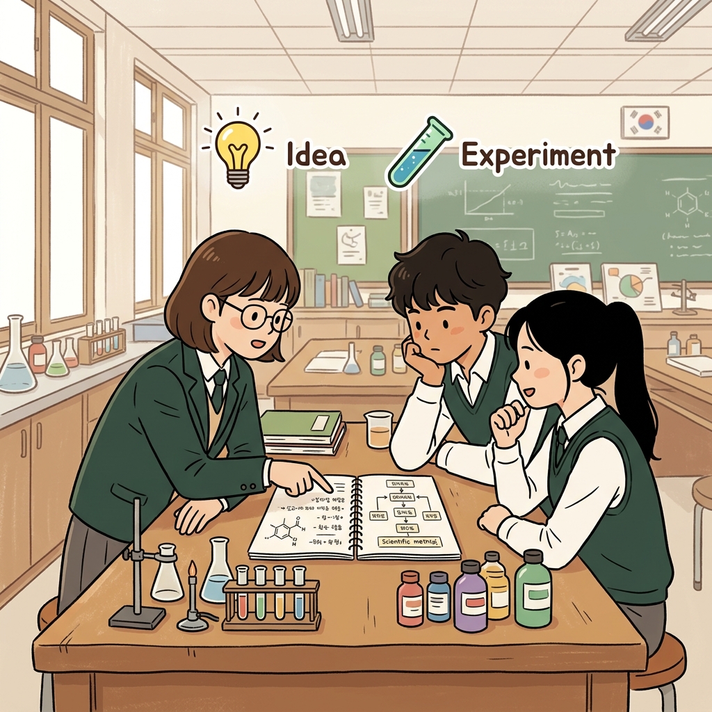 The students hypothesized before beginning the experiment.