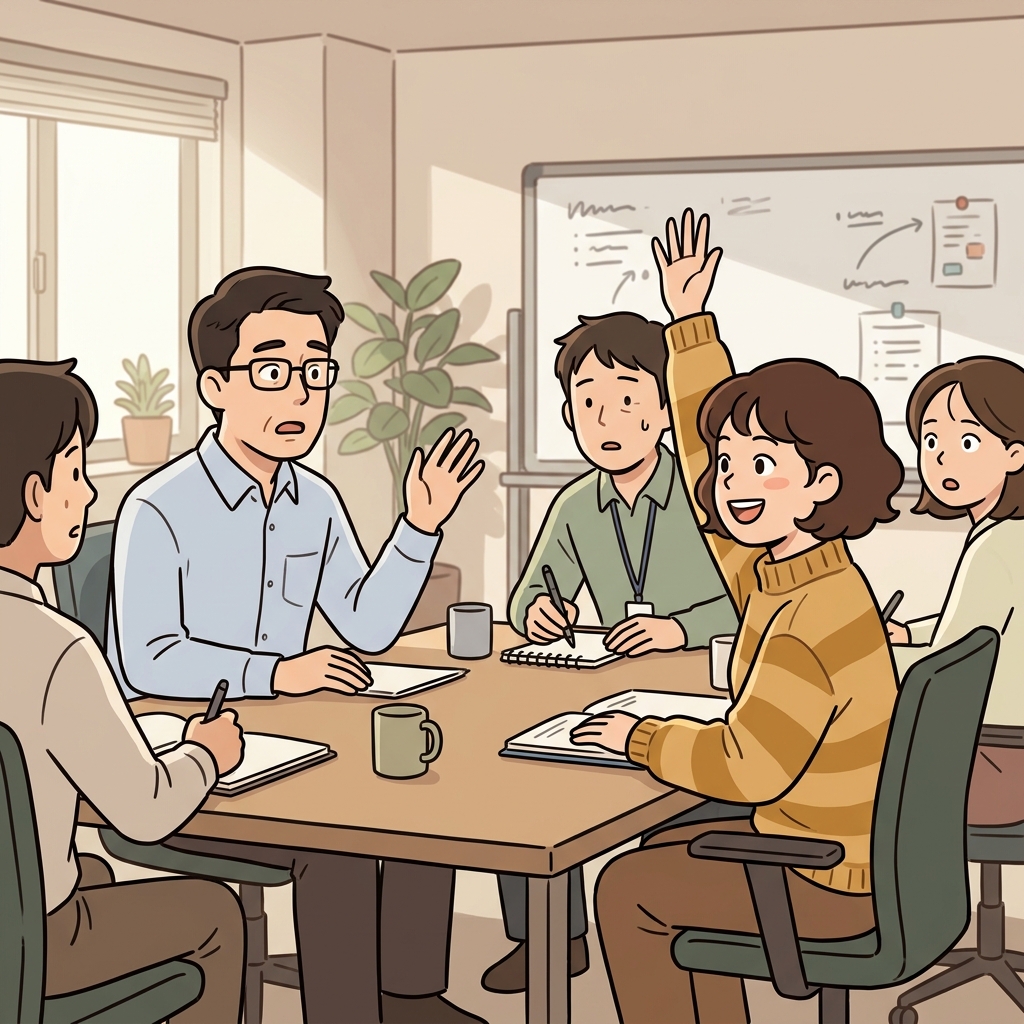관리자는 즉시 답변을 원했고, 직원은 망설임 없이 바로 대답했다. (immediately → "이미 대답!")