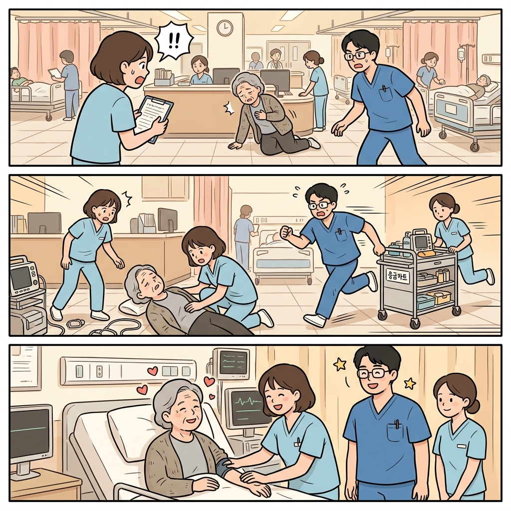 The doctors reacted immediately and treated the patient before the condition worsened.
