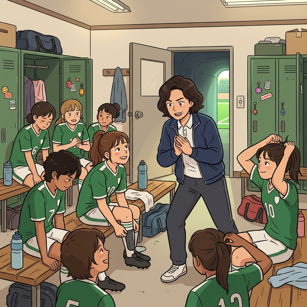 감독의 연설은 선수들에게 끝까지 싸울 원동력을 주었다. ("힘 빼듯?" → 아니, 오히려 힘을 불어넣는 계기가 된다)