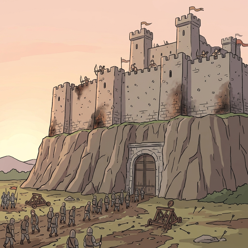 The impregnable fortress stood untouched after weeks of siege.