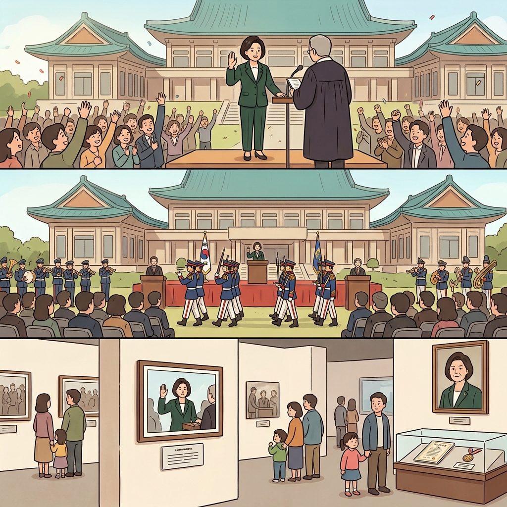첫 취임식은 국가를 대표하는 공식 의식이 되었고, 훗날 기념행사로 오래 기억되었다.