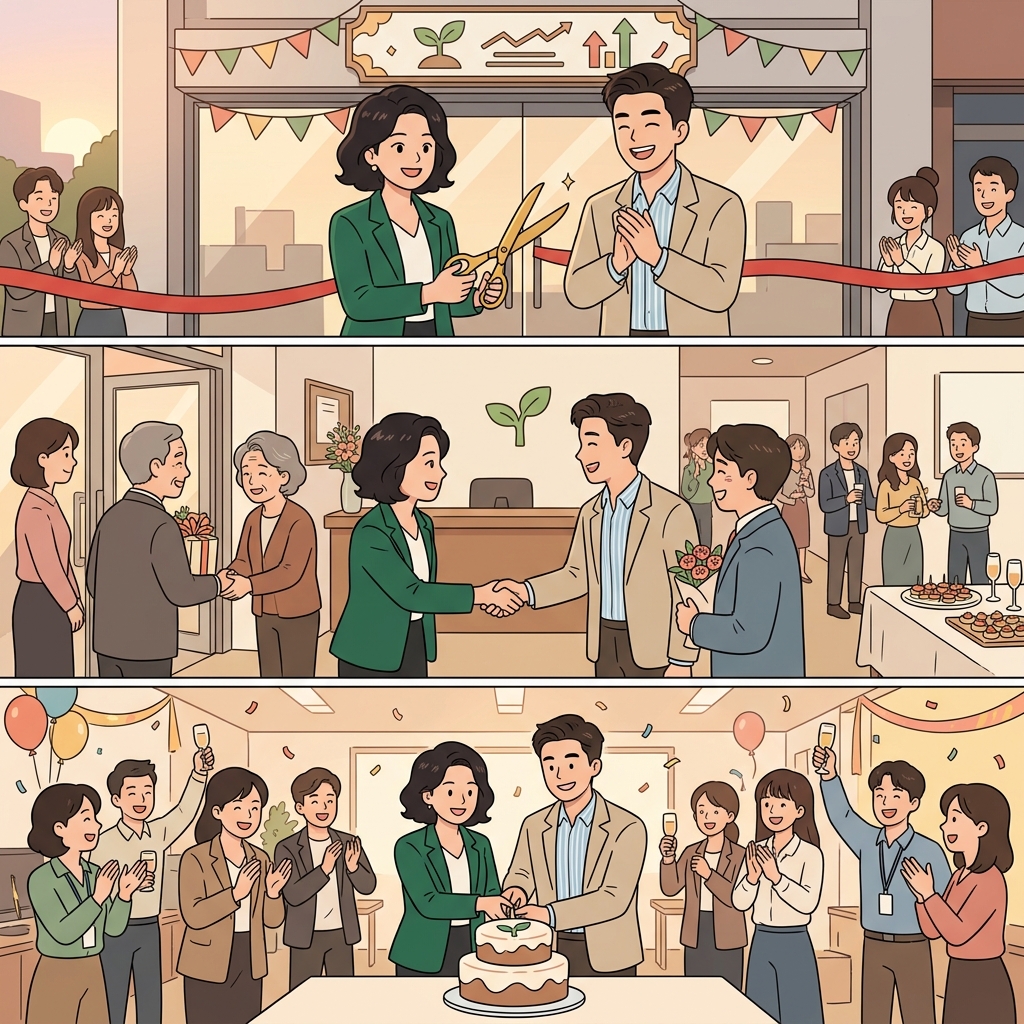 The company's inception led to a warm reception and a joyful celebration.