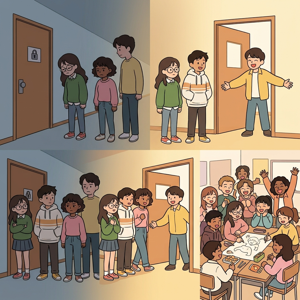 그 팀은 배타적인 모임을 포용적인 모임으로 바꾸어 모두를 하나로 만들었다.