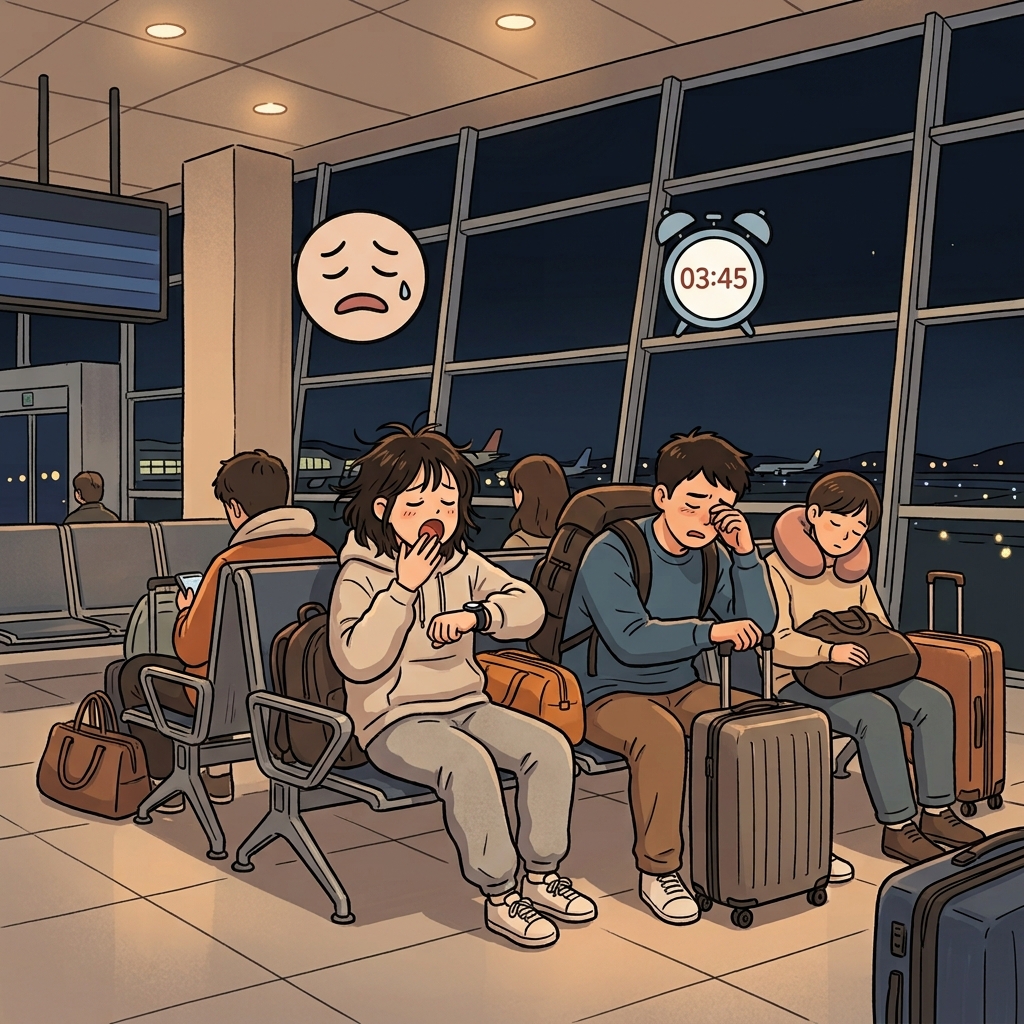The early flight was an inconvenience for every traveler. (😩 Difficulty + ⏰ Bad Timing → Inconvenience)