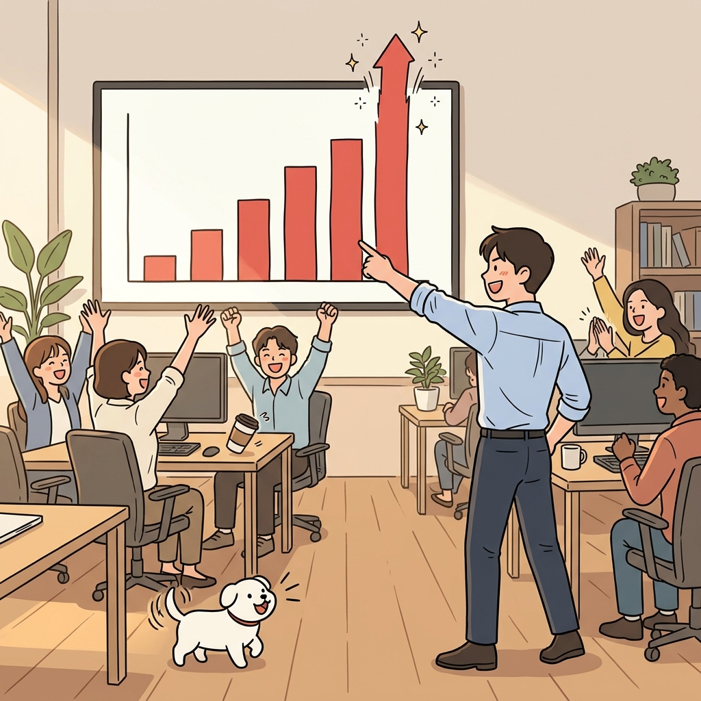 Sales increase sharply after the new product launch this quarter.