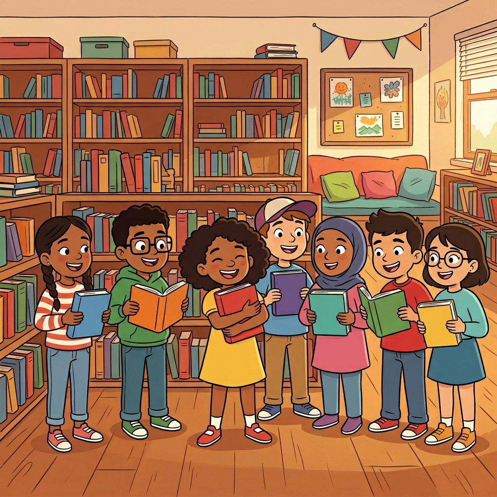 Each individual student chose a different book to read.