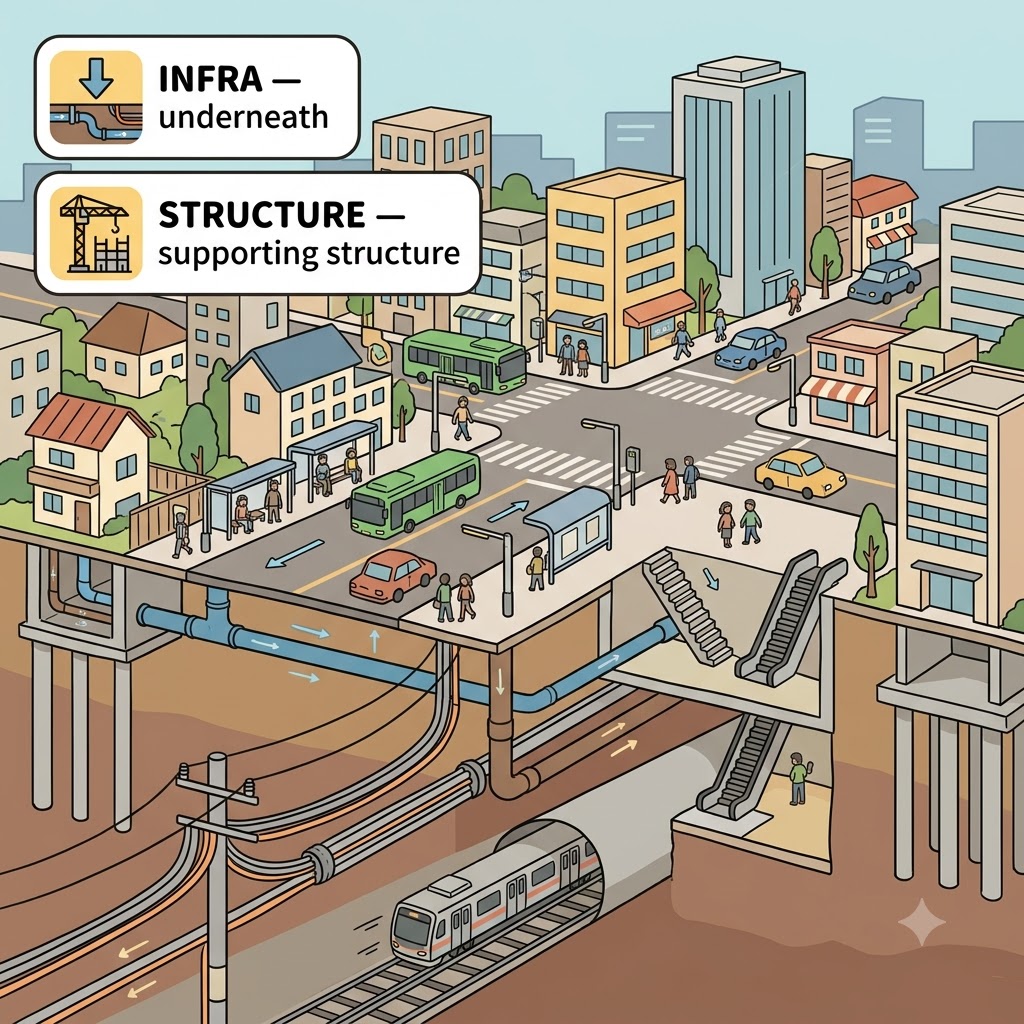 The engineers designed new infrastructure to support the growing city.