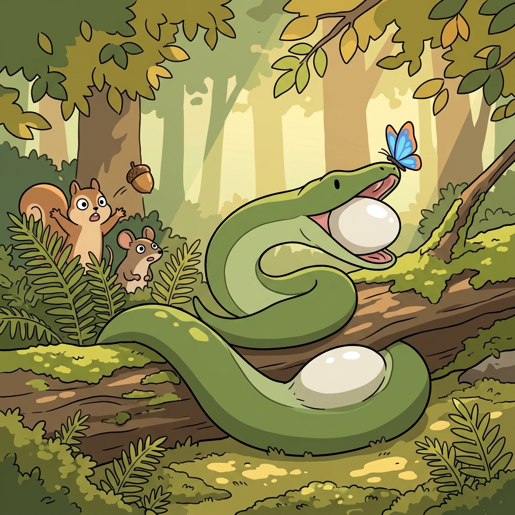 The python slowly ingests the entire egg in one long swallow.