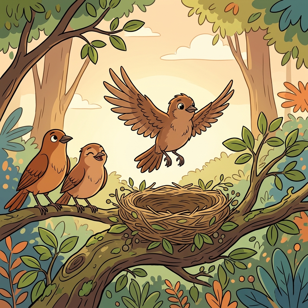 The bird's ability to fly is inherent and does not need to be taught.
