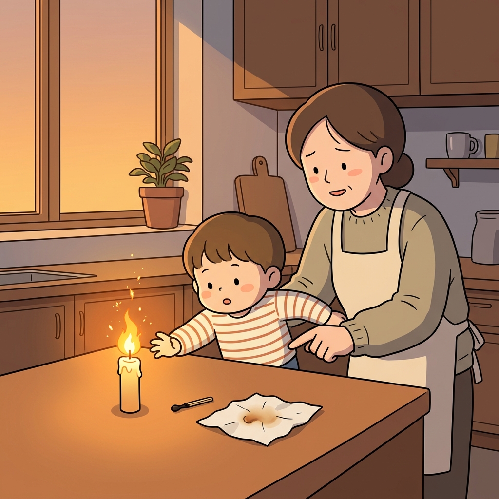 Fire is inherently dangerous — even a small flame can burn.