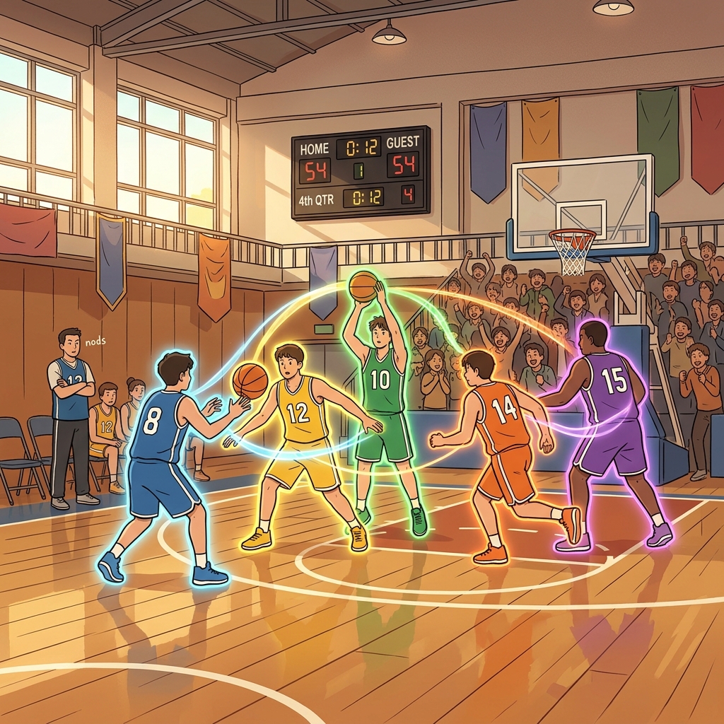 농구는 한 명만 빠져도 안 돌아간다. 팀워크가 진짜 핵심이다.