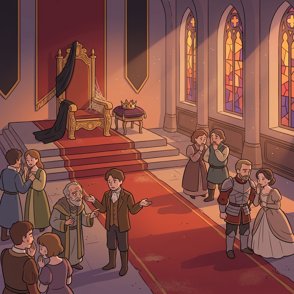 The kingdom entered an interregnum after the old king died with no heir.