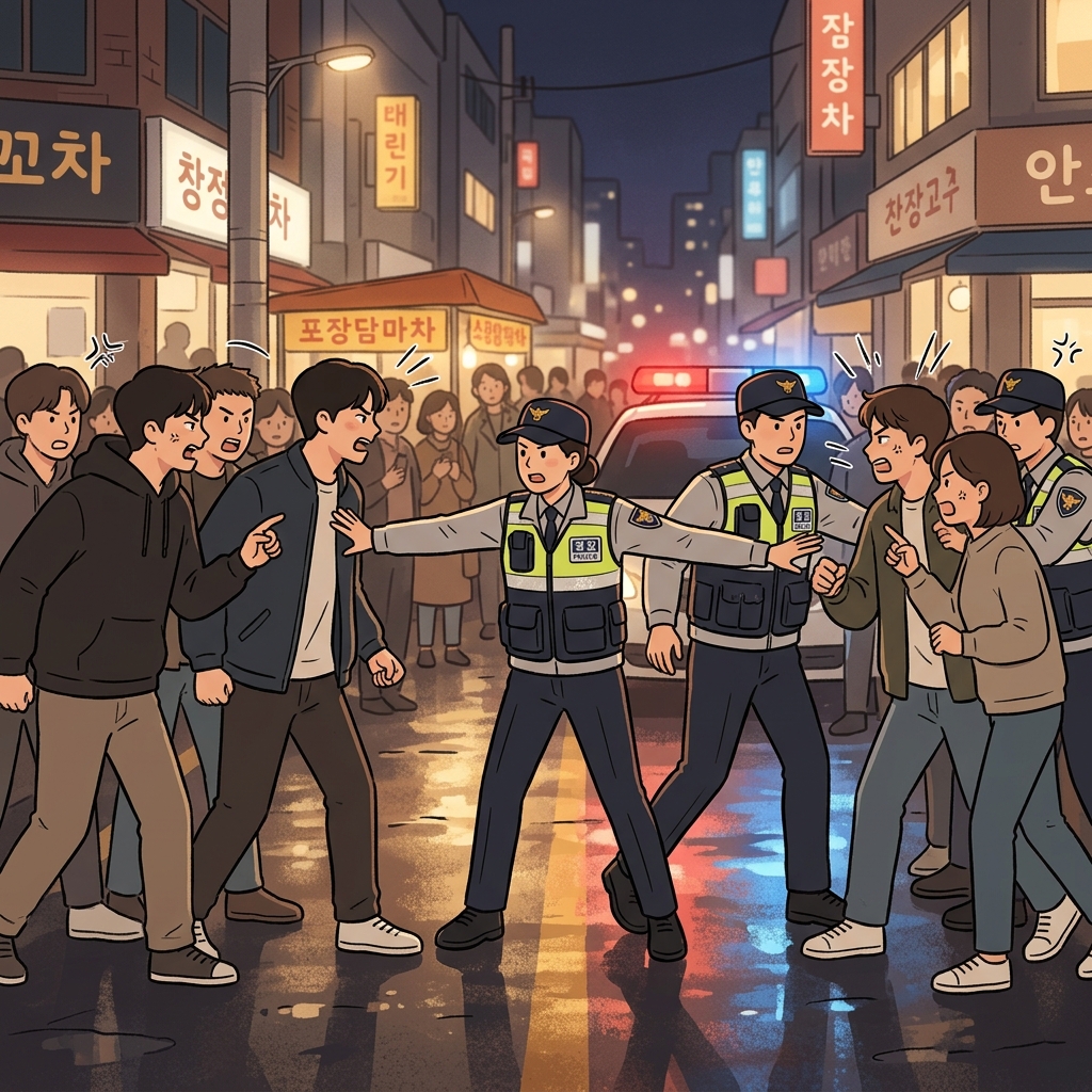 Police intervened before the argument turned into violence.