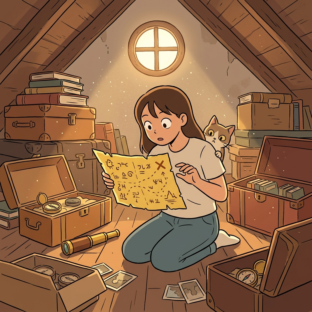 The old map she found in the attic was truly intriguing.