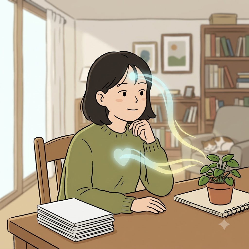 그녀는 무엇이 잘못됐는지 설명할 수 없었지만, 직관(intuition)에 따라 결정을 내리기 전에 멈췄다.