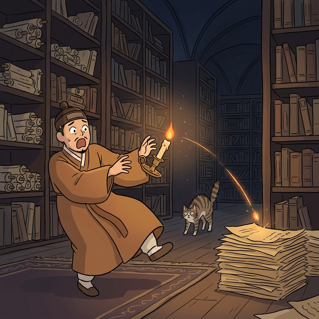One careless spark could jeopardize the entire ancient library.