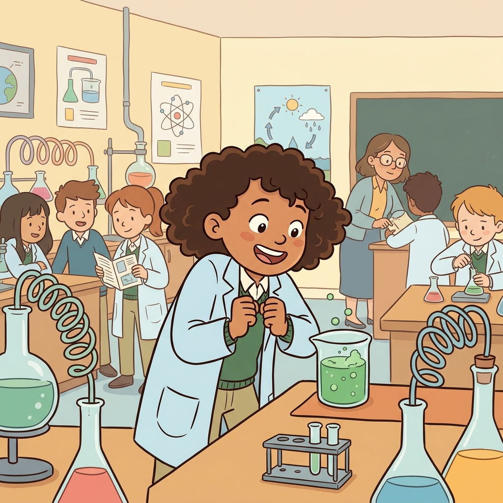 The young scientist was keen to begin the experiment.