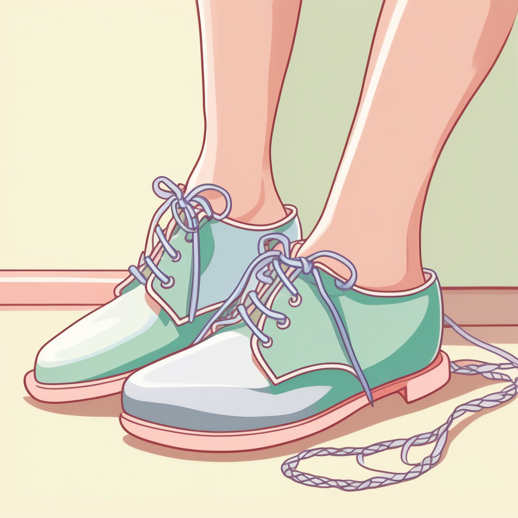 lace up one's shoes concept