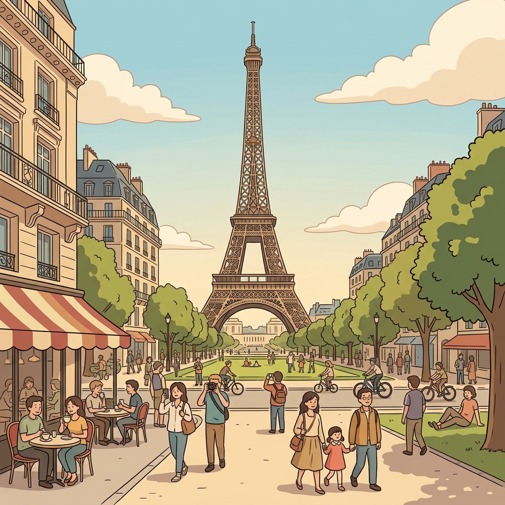 The Eiffel Tower is the most famous landmark in Paris.