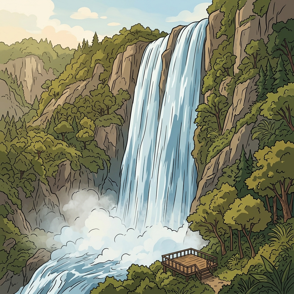 The waterfall was majestic — nothing about it needed to be explained or justified.