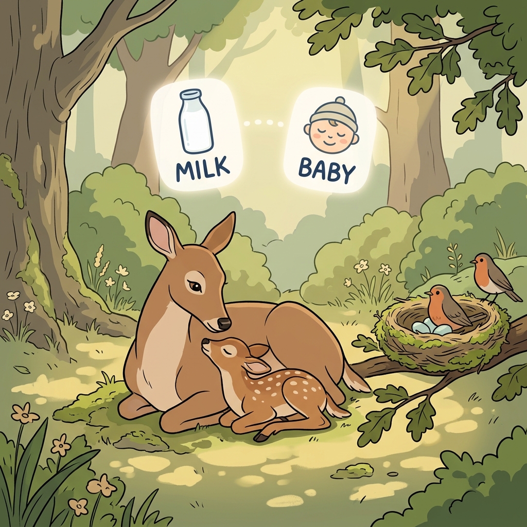 A mammal feeds its baby with milk instead of laying eggs.
