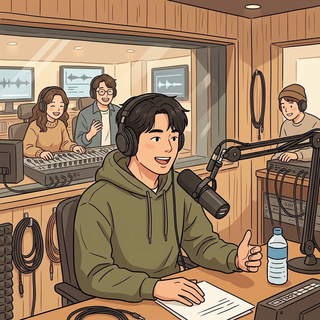 그는 누구나 바로 알아들을 만큼 남성적인 목소리를 가지고 있었다.