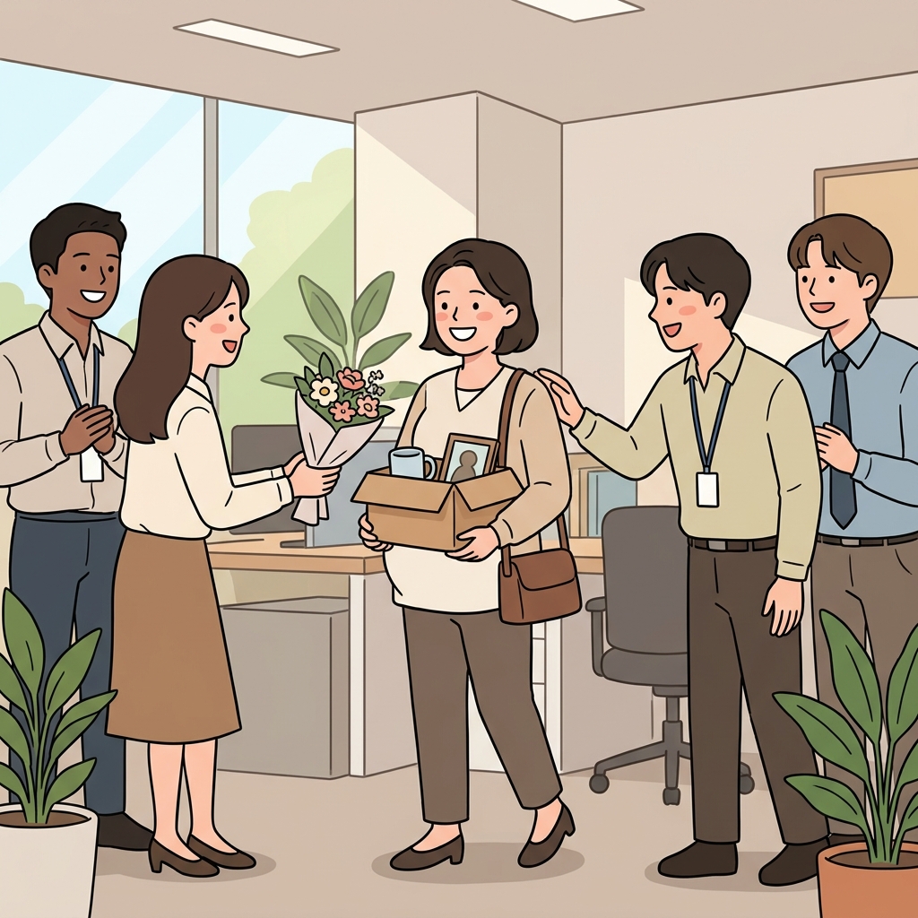 그녀는 출산 한 달 전부터 출산휴가를 시작했다. ("마더니티!" → 엄마(mother)가 되는 시기와 관련된 것이 maternity)